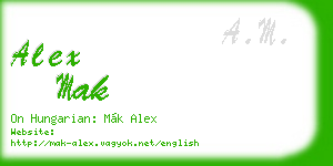 alex mak business card